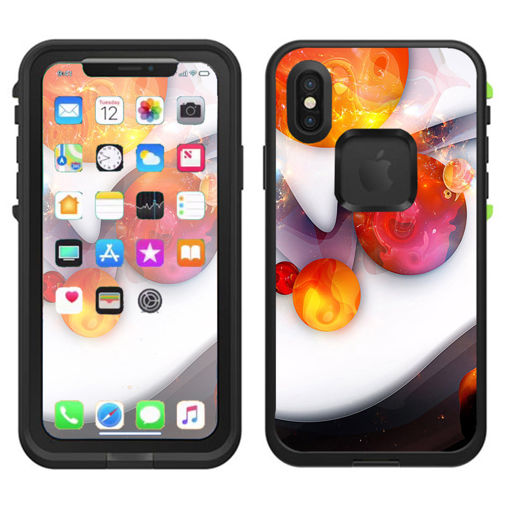  Amazing Orange Bubbles Lifeproof Fre Case iPhone X Skin