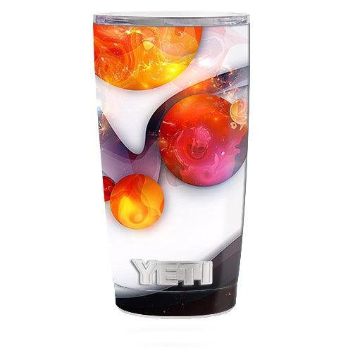  Amazing Orange Bubbles Yeti 20oz Rambler Tumbler Skin