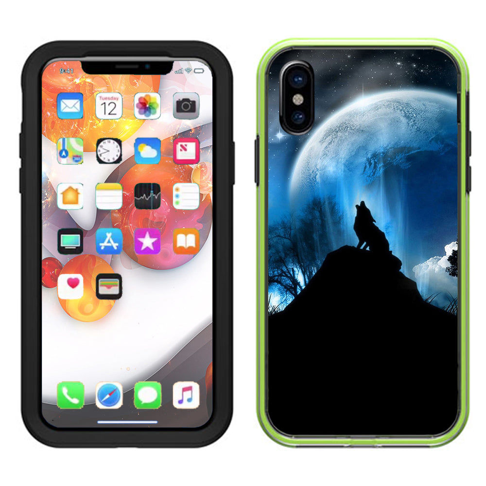  Howling Wolf Moon Lifeproof Slam Case iPhone X Skin