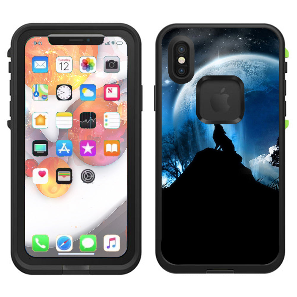  Howling Wolf Moon Lifeproof Fre Case iPhone X Skin