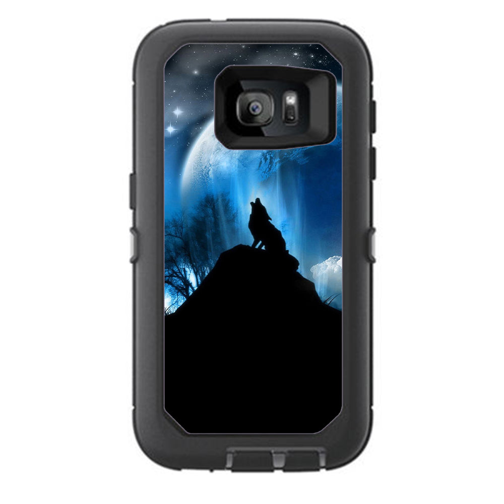  Howling Wolf Moon Otterbox Defender Samsung Galaxy S7 Skin