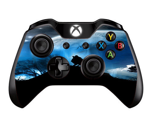  Howling Wolf Moon Microsoft Xbox One Controller Skin