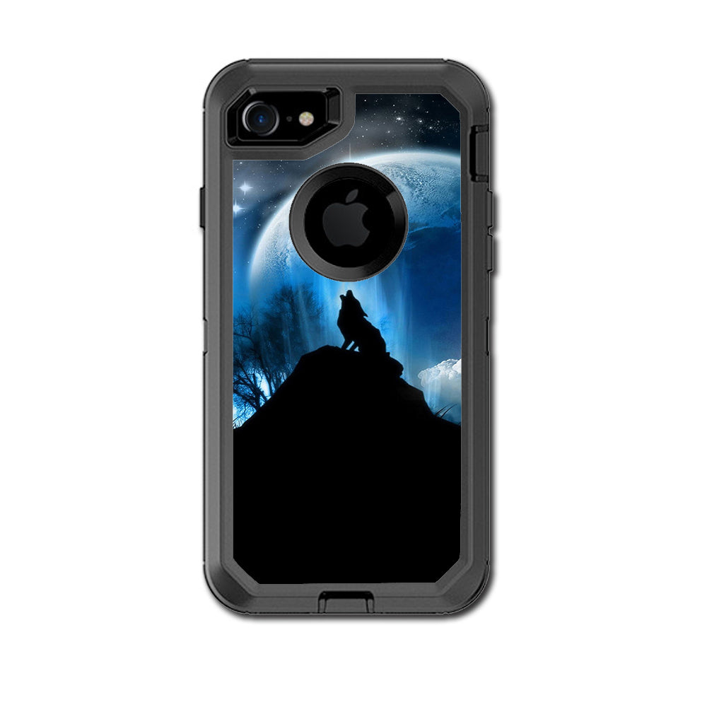  Howling Wolf Moon Otterbox Defender iPhone 7 or iPhone 8 Skin