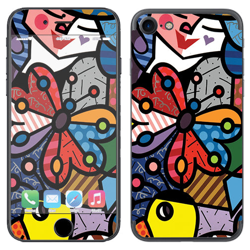 Butterfly Stained Glass Apple iPhone 7 or iPhone 8 Skin