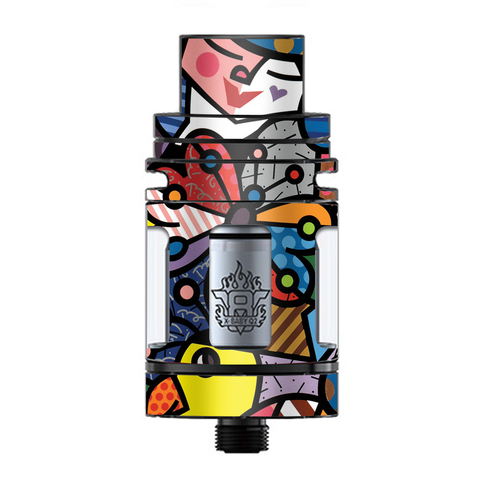  Butterfly Stained Glass TFV8 X-baby Tank Smok Skin