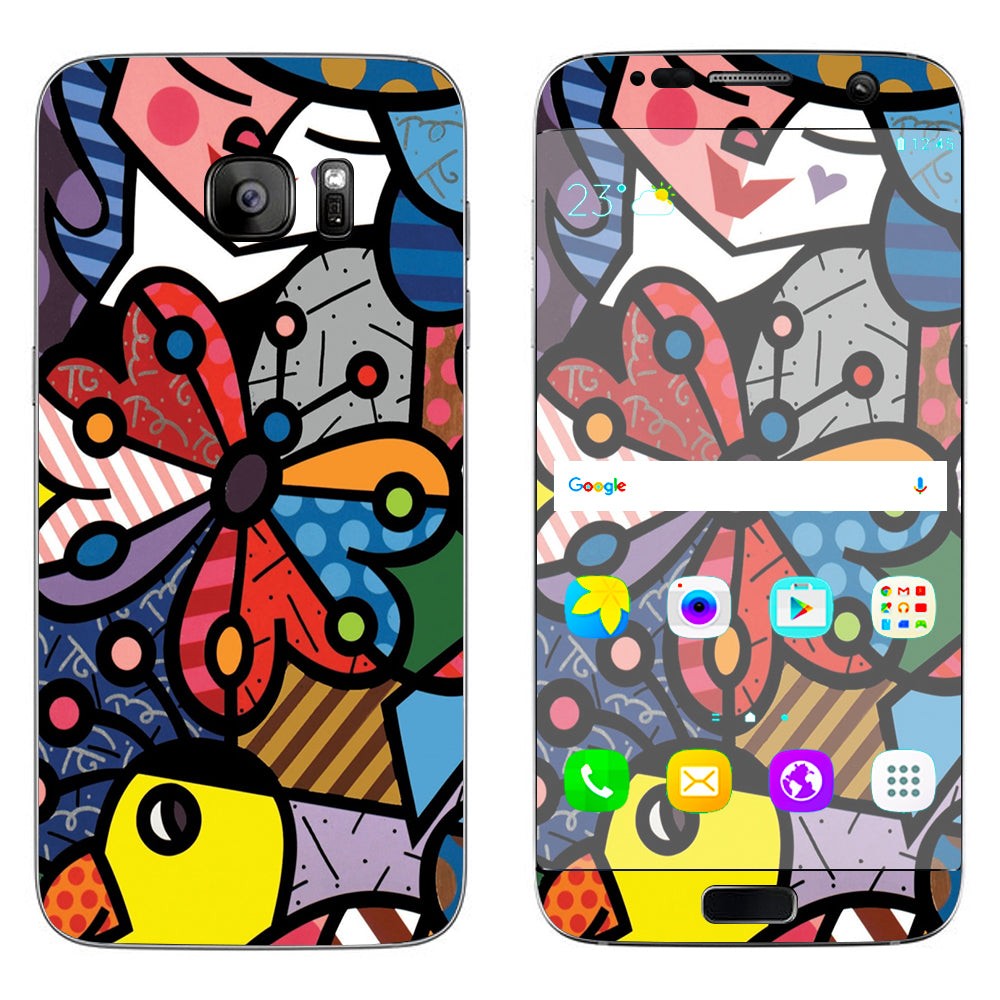  Butterfly Stained Glass Samsung Galaxy S7 Edge Skin