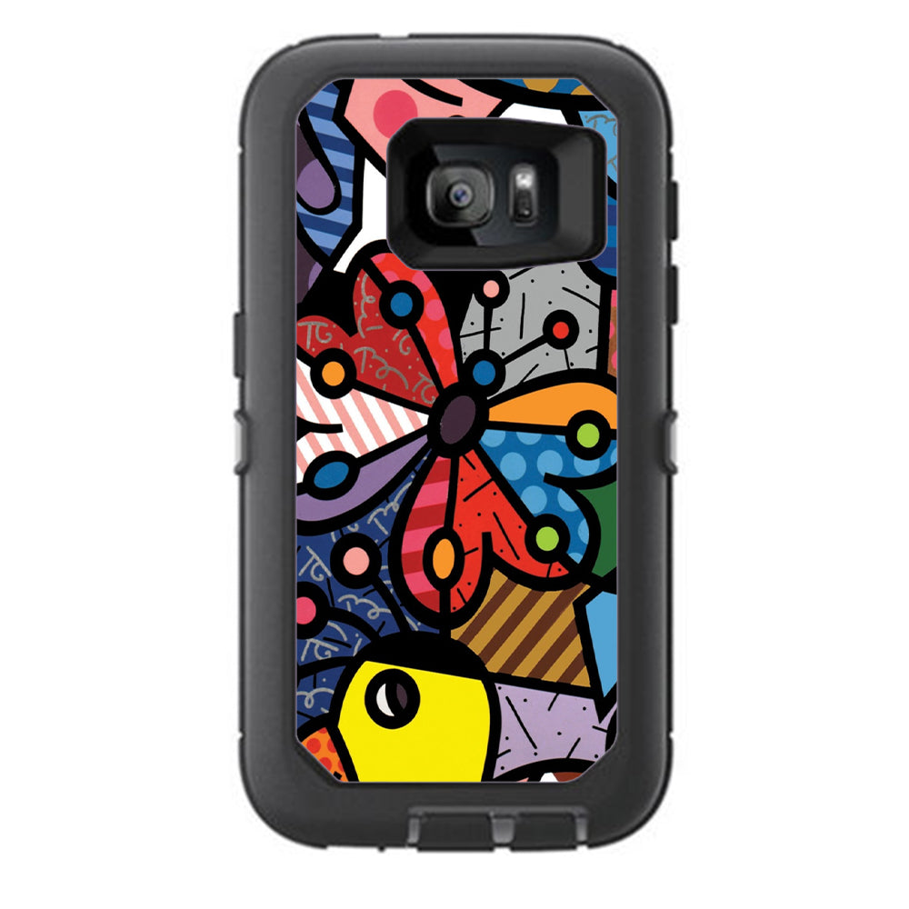  Butterfly Stained Glass Otterbox Defender Samsung Galaxy S7 Skin