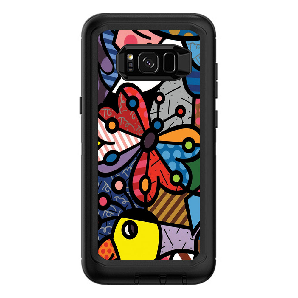  Butterfly Stained Glass Otterbox Defender Samsung Galaxy S8 Plus Skin