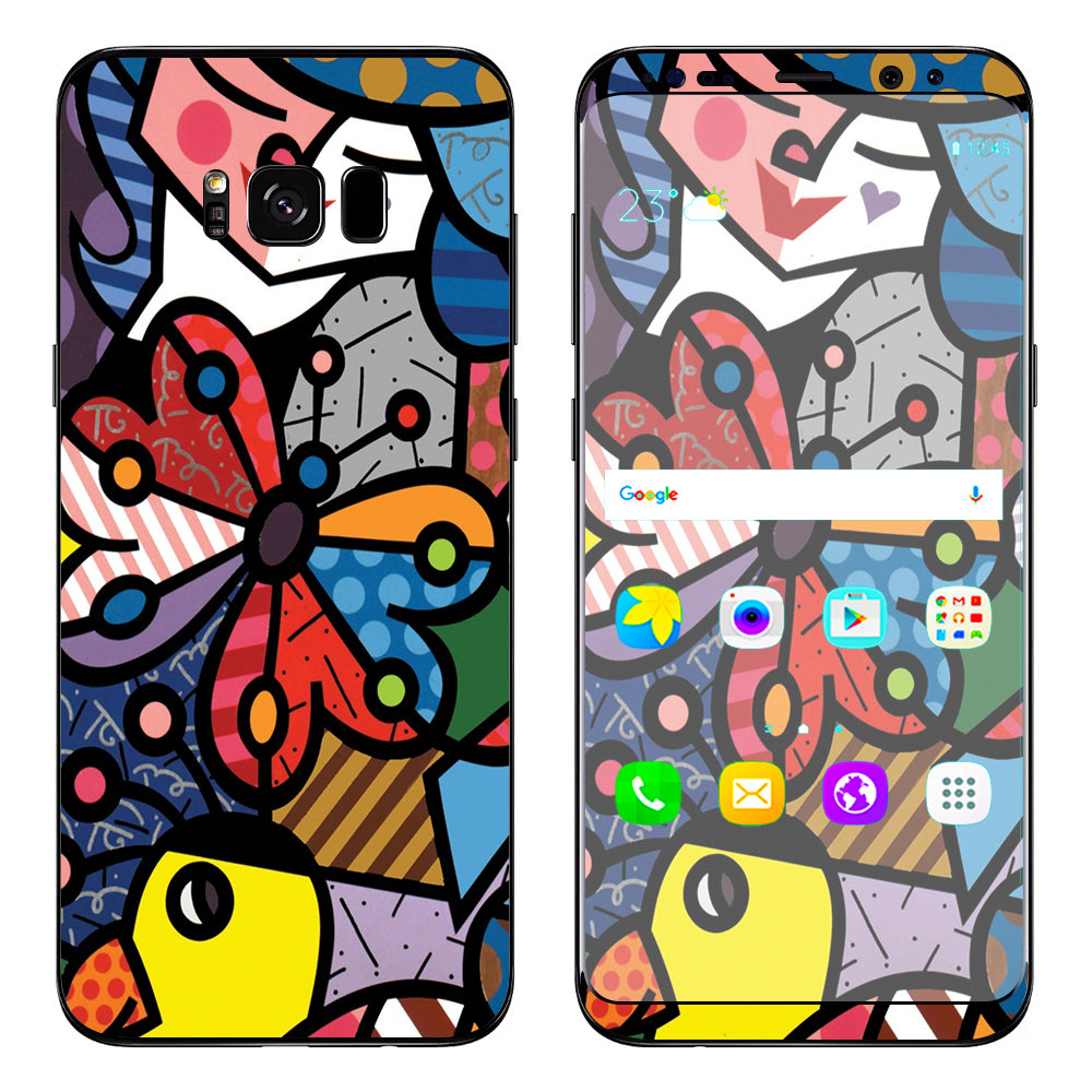  Butterfly Stained Glass Samsung Galaxy S8 Skin