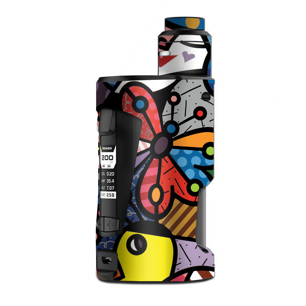  Butterfly Stained Glass G Box Squonk Geek Vape Skin