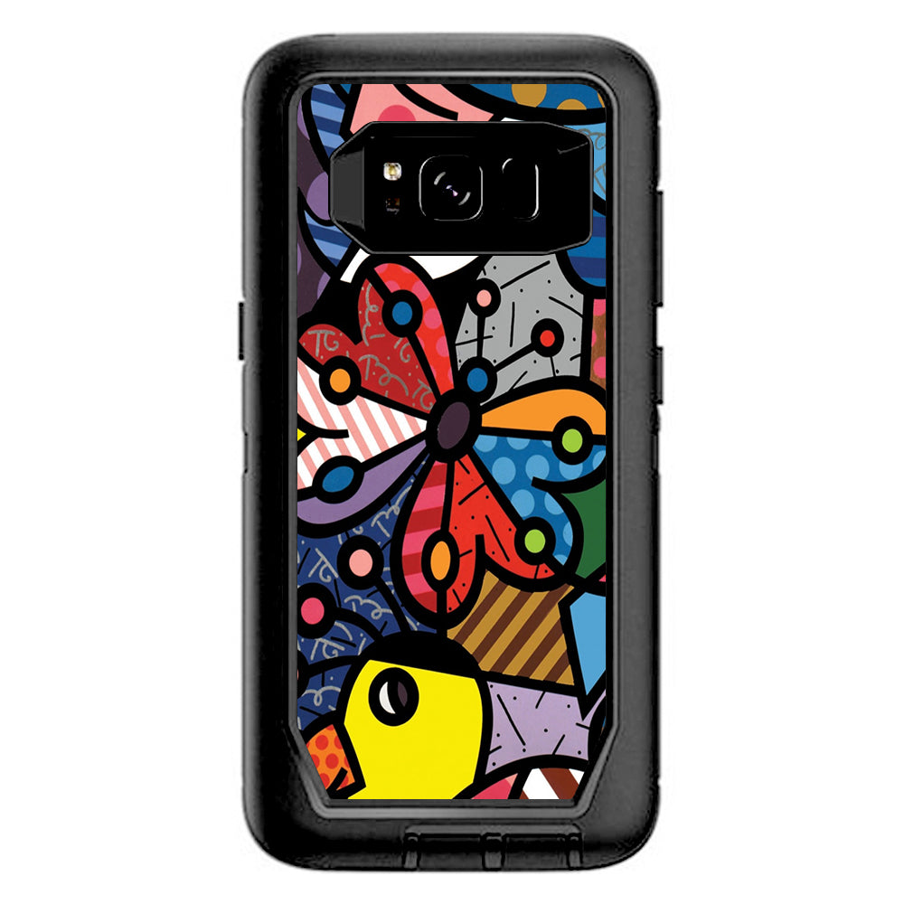  Butterfly Stained Glass Otterbox Defender Samsung Galaxy S8 Skin