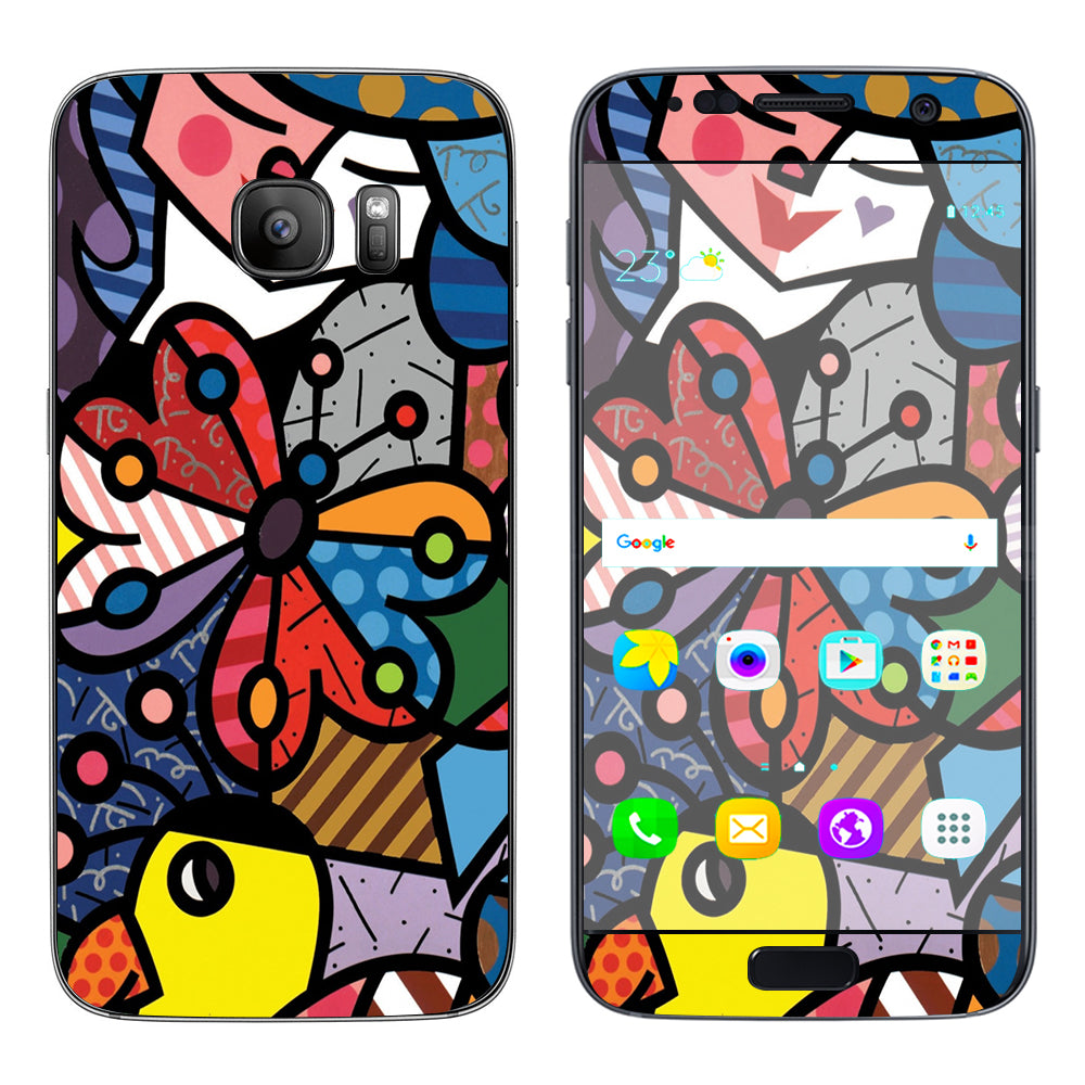  Butterfly Stained Glass Samsung Galaxy S7 Skin