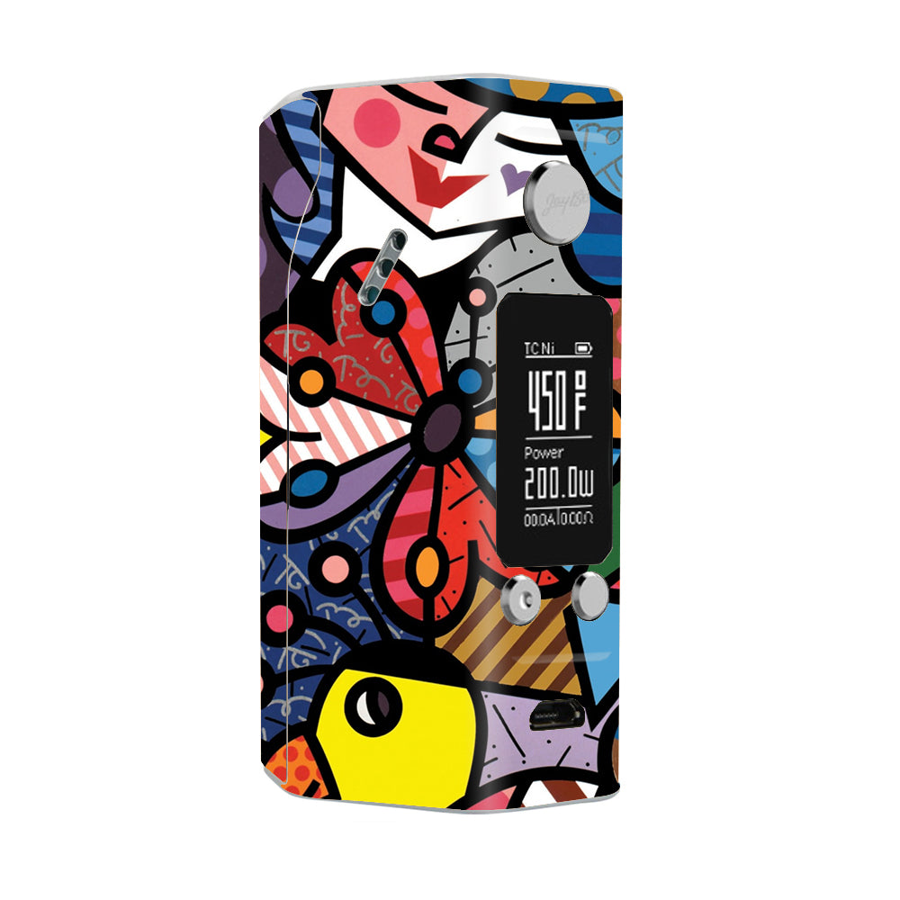  Butterfly Stained Glass Wismec Reuleaux RX200S Skin