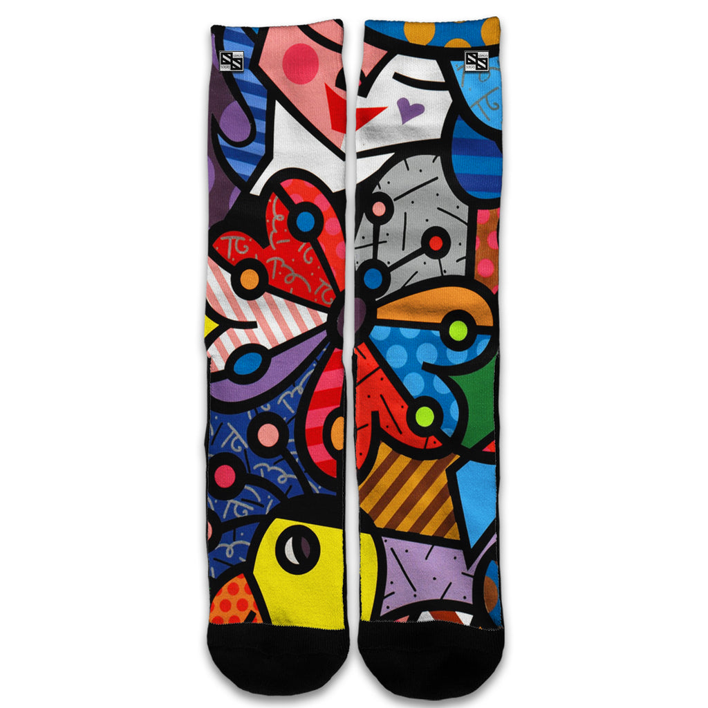  Butterfly Stained Glass Universal Socks