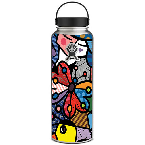  Butterfly Stained Glass Hydroflask 40oz Wide Mouth Skin