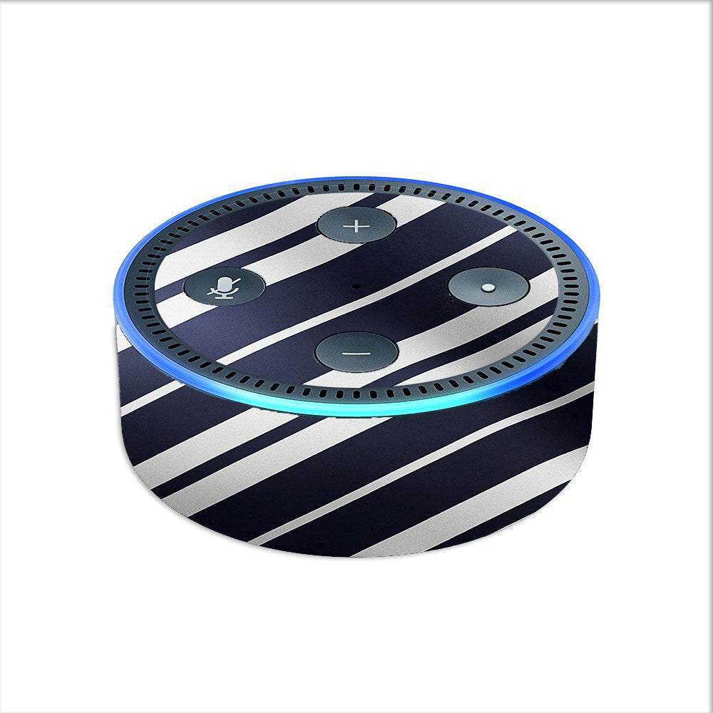  Black White Stripes Amazon Echo Dot 2nd Gen Skin