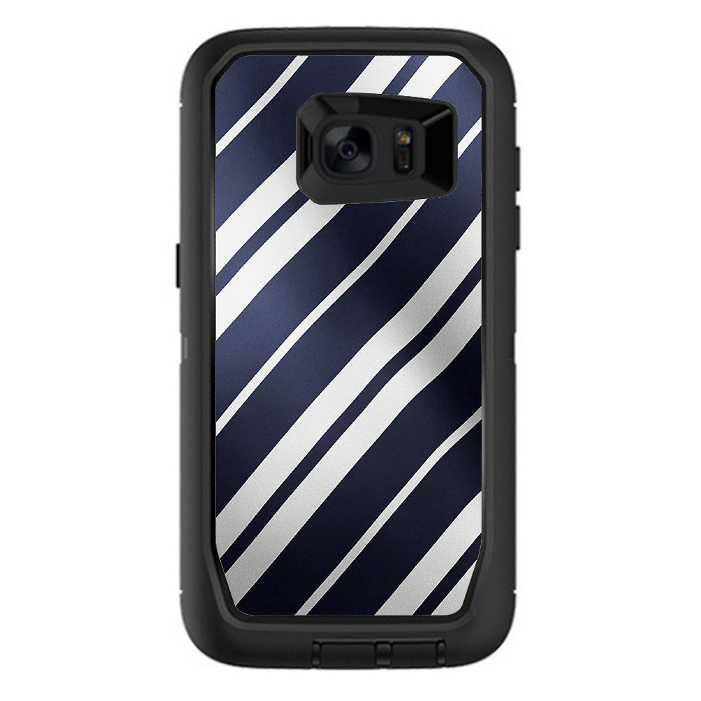  Black White Stripes Otterbox Defender Samsung Galaxy S7 Edge Skin