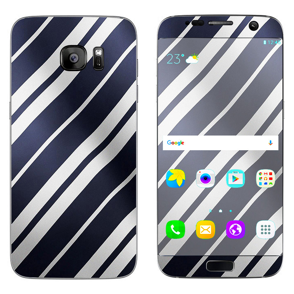  Black White Stripes Samsung Galaxy S7 Edge Skin