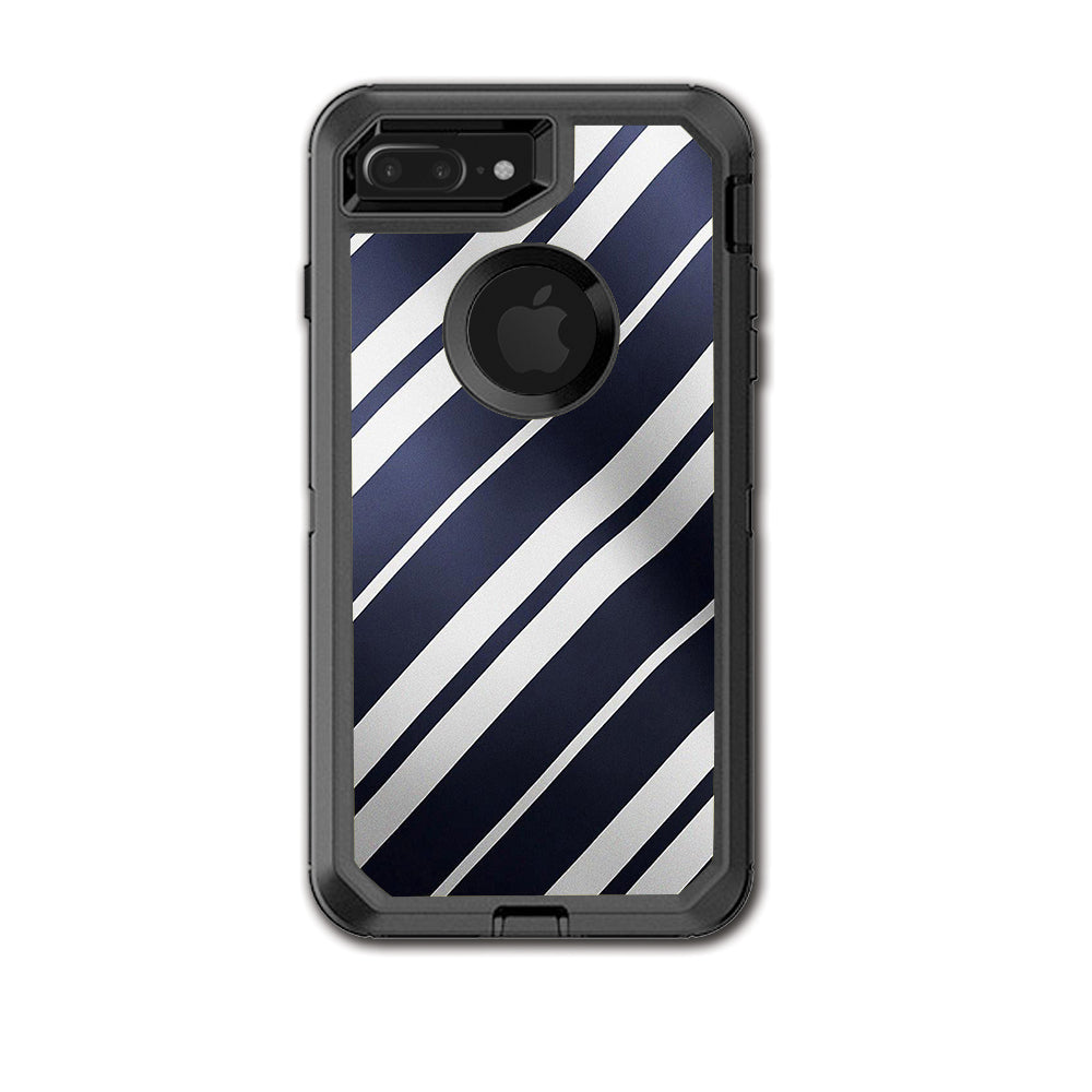  Black White Stripes Otterbox Defender iPhone 7+ Plus or iPhone 8+ Plus Skin
