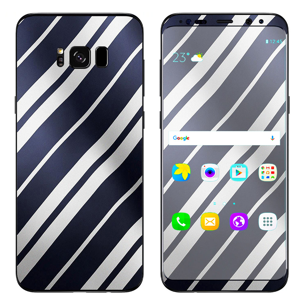  Black White Stripes Samsung Galaxy S8 Skin