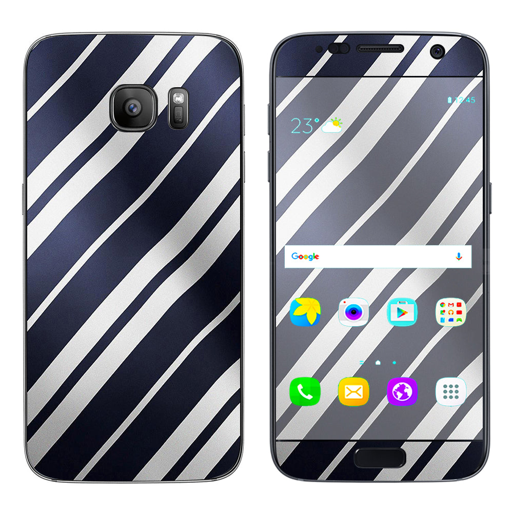  Black White Stripes Samsung Galaxy S7 Skin