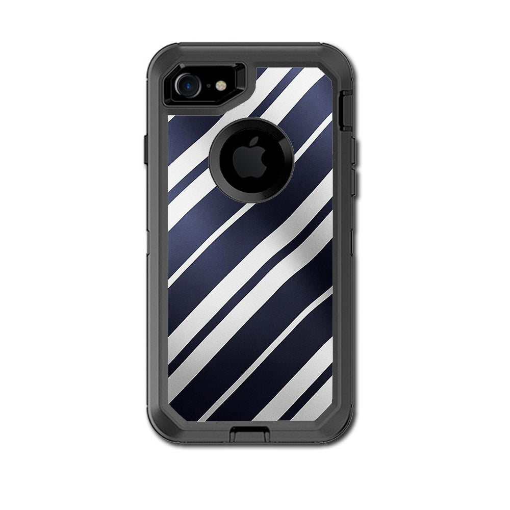  Black White Stripes Otterbox Defender iPhone 7 or iPhone 8 Skin