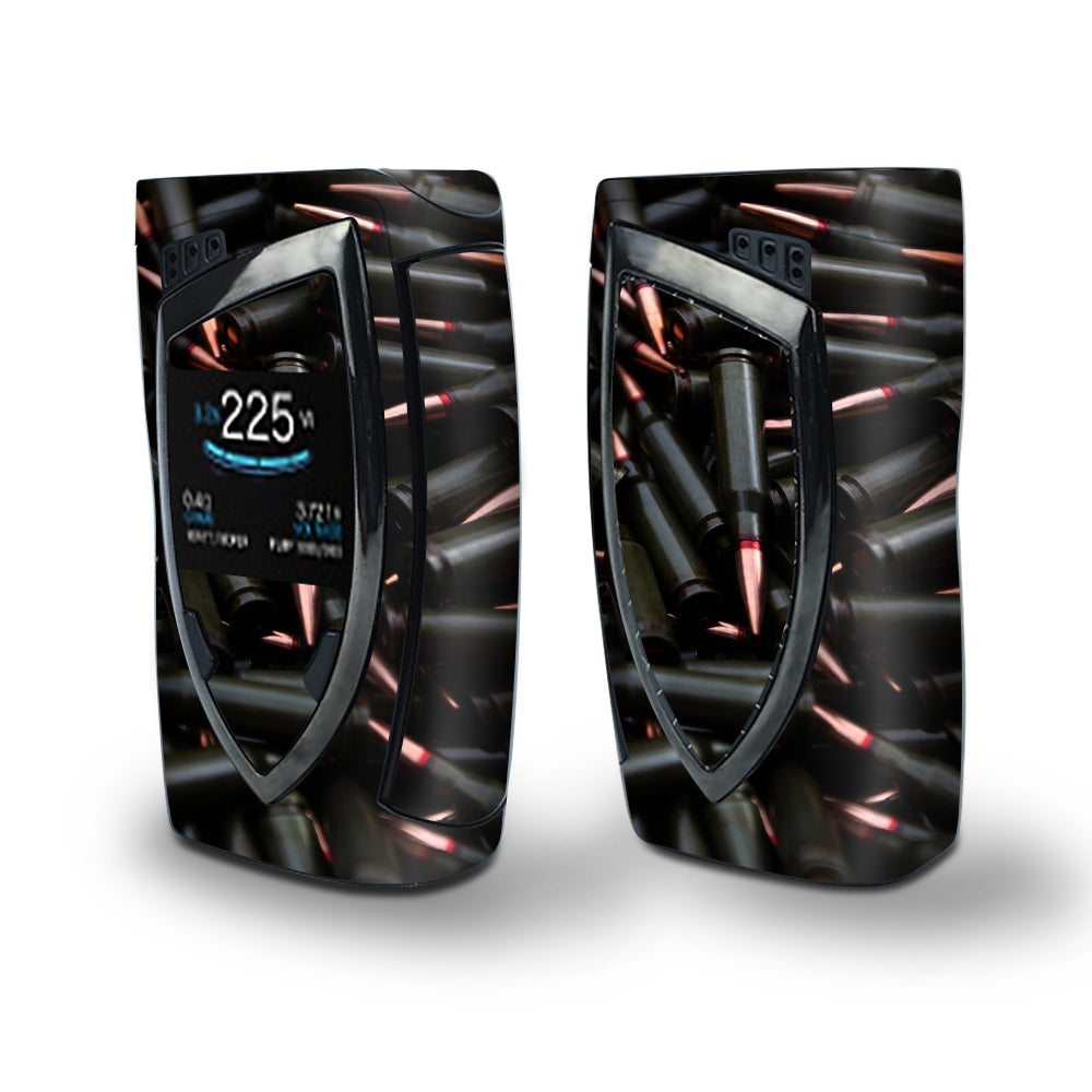 Skin Decal Vinyl Wrap for Smok Devilkin Kit 225w Vape (includes TFV12 Prince Tank Skins) skins cover/ bullets black