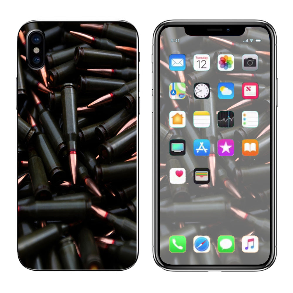  Bullets Black Apple iPhone X Skin