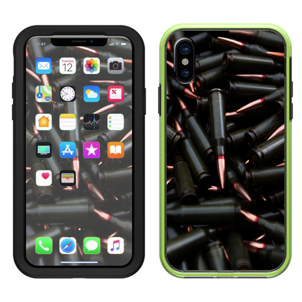  Bullets Black Lifeproof Slam Case iPhone X Skin