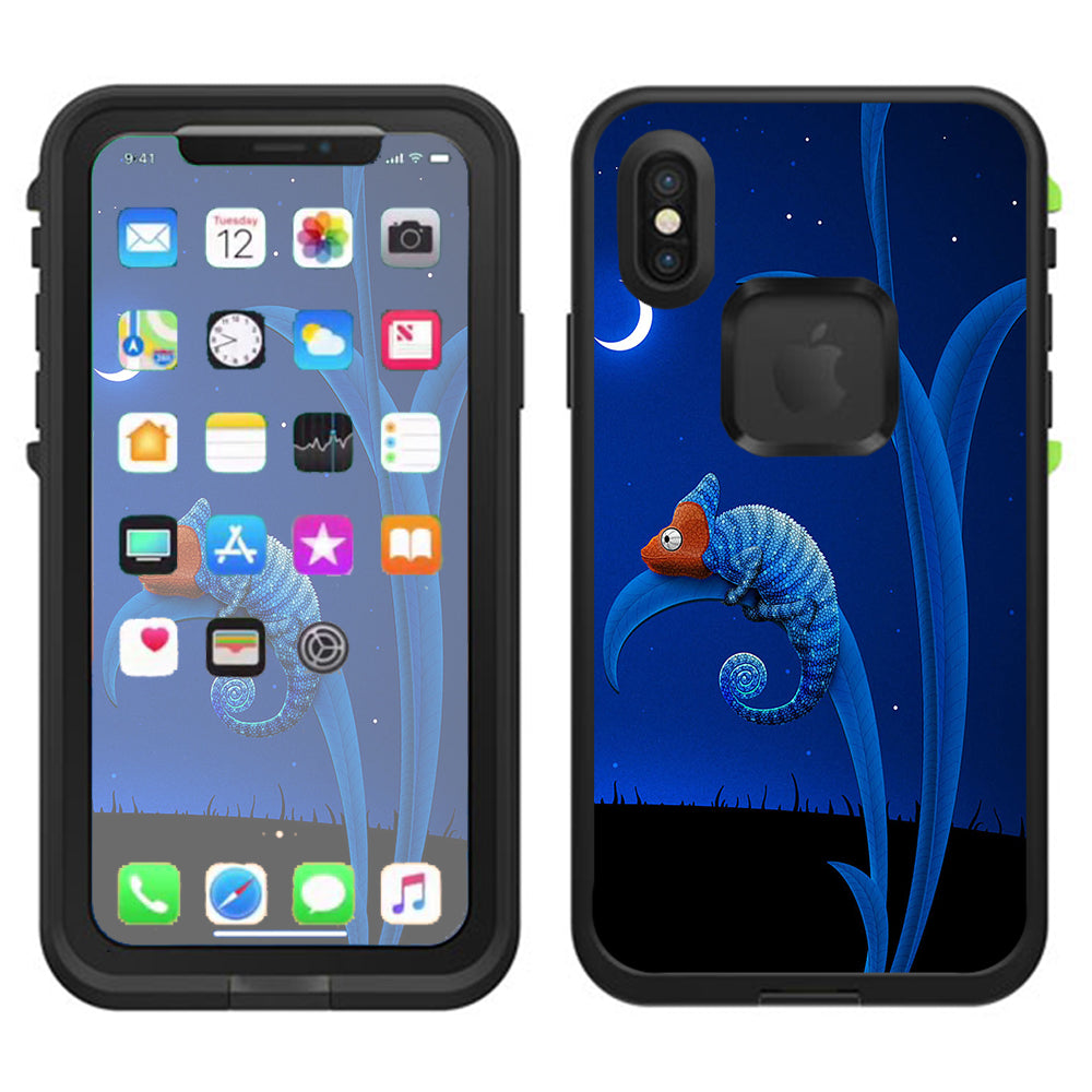  Blue Chamelion Lifeproof Fre Case iPhone X Skin