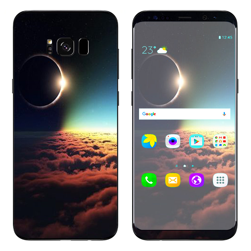  Moon Planet Eclipse Clouds Samsung Galaxy S8 Plus Skin