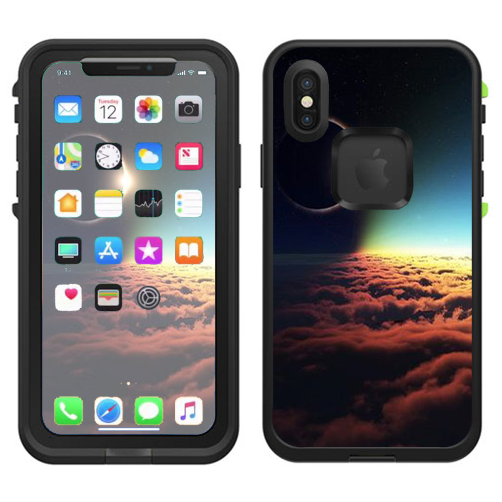  Moon Planet Eclipse Clouds Lifeproof Fre Case iPhone X Skin