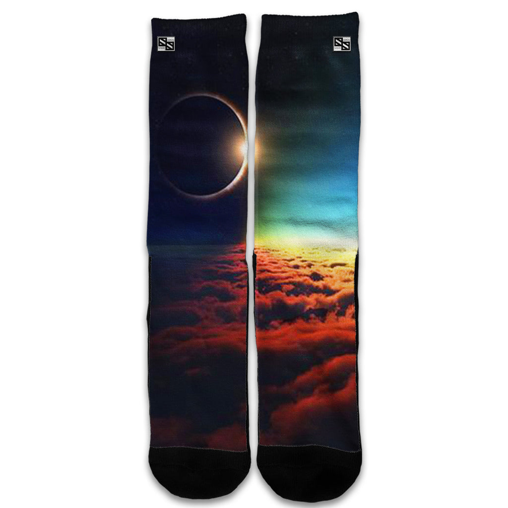  Moon Planet Eclipse Clouds Universal Socks