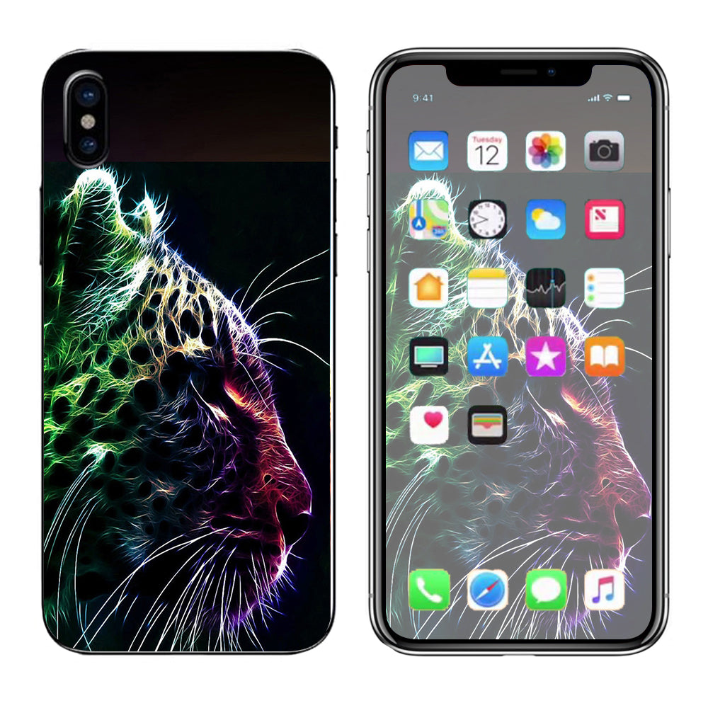  Color Leopard Apple iPhone X Skin