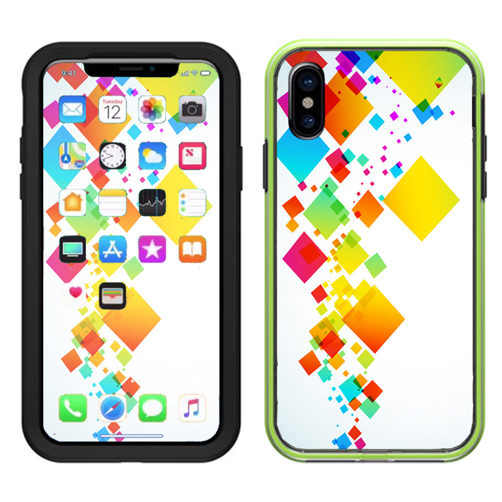  Colorful Abstract Graphic Lifeproof Slam Case iPhone X Skin