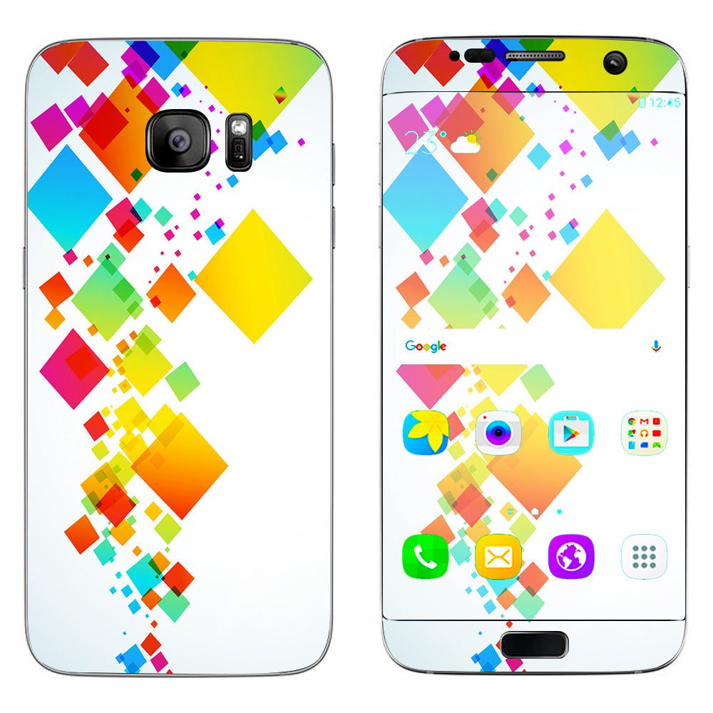  Colorful Abstract Graphic Samsung Galaxy S7 Edge Skin