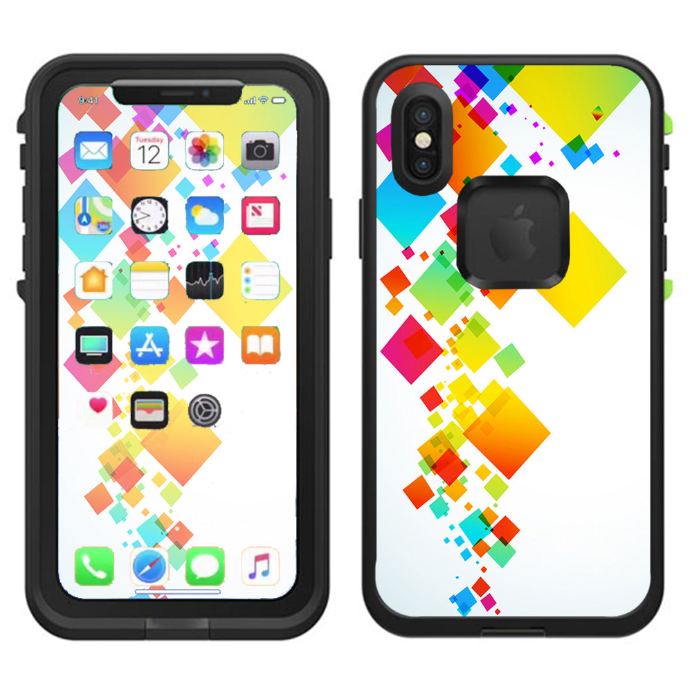  Colorful Abstract Graphic Lifeproof Fre Case iPhone X Skin