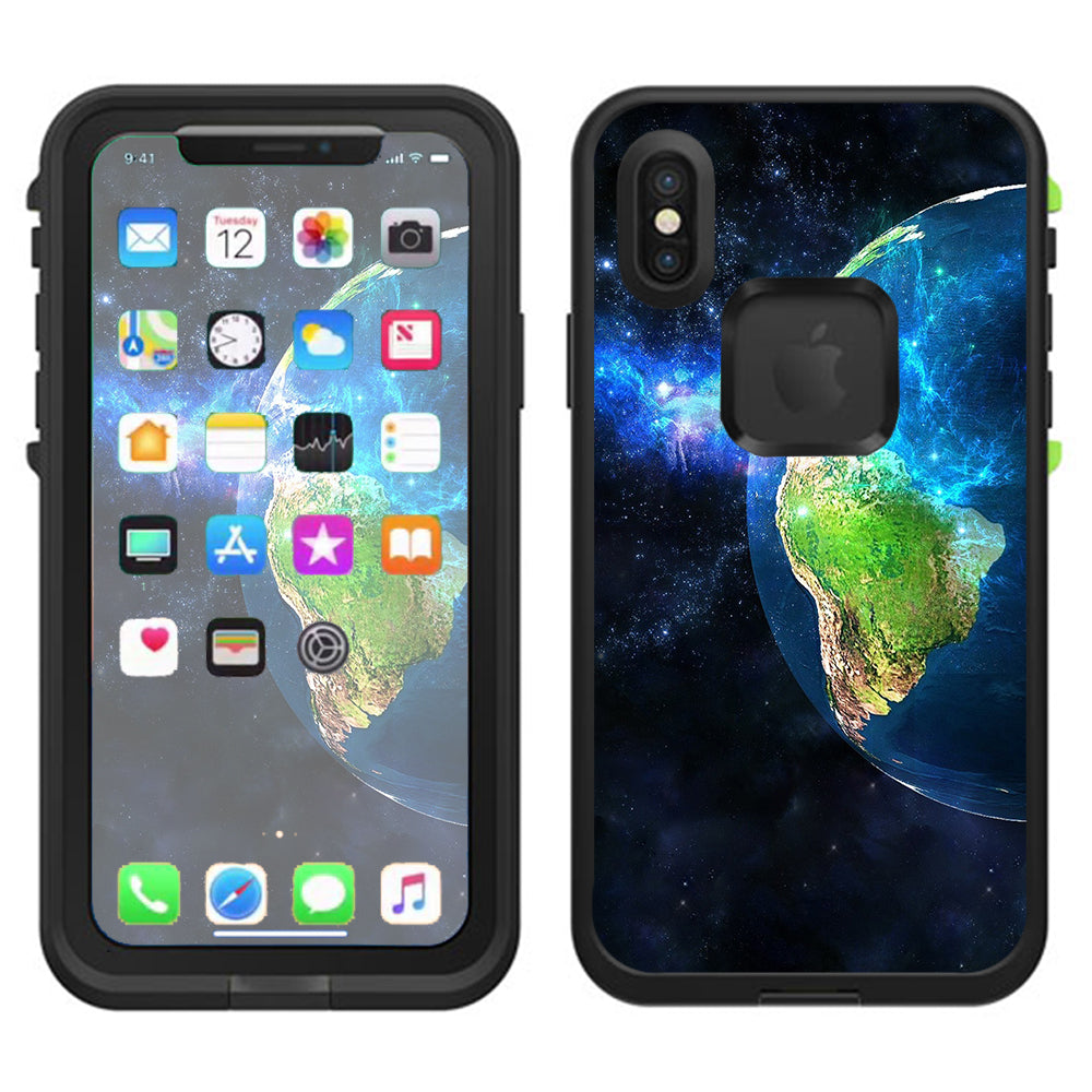  3D Earth  Lifeproof Fre Case iPhone X Skin