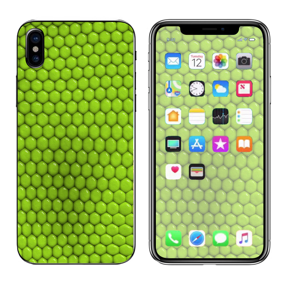  Green Beads Balls Apple iPhone X Skin