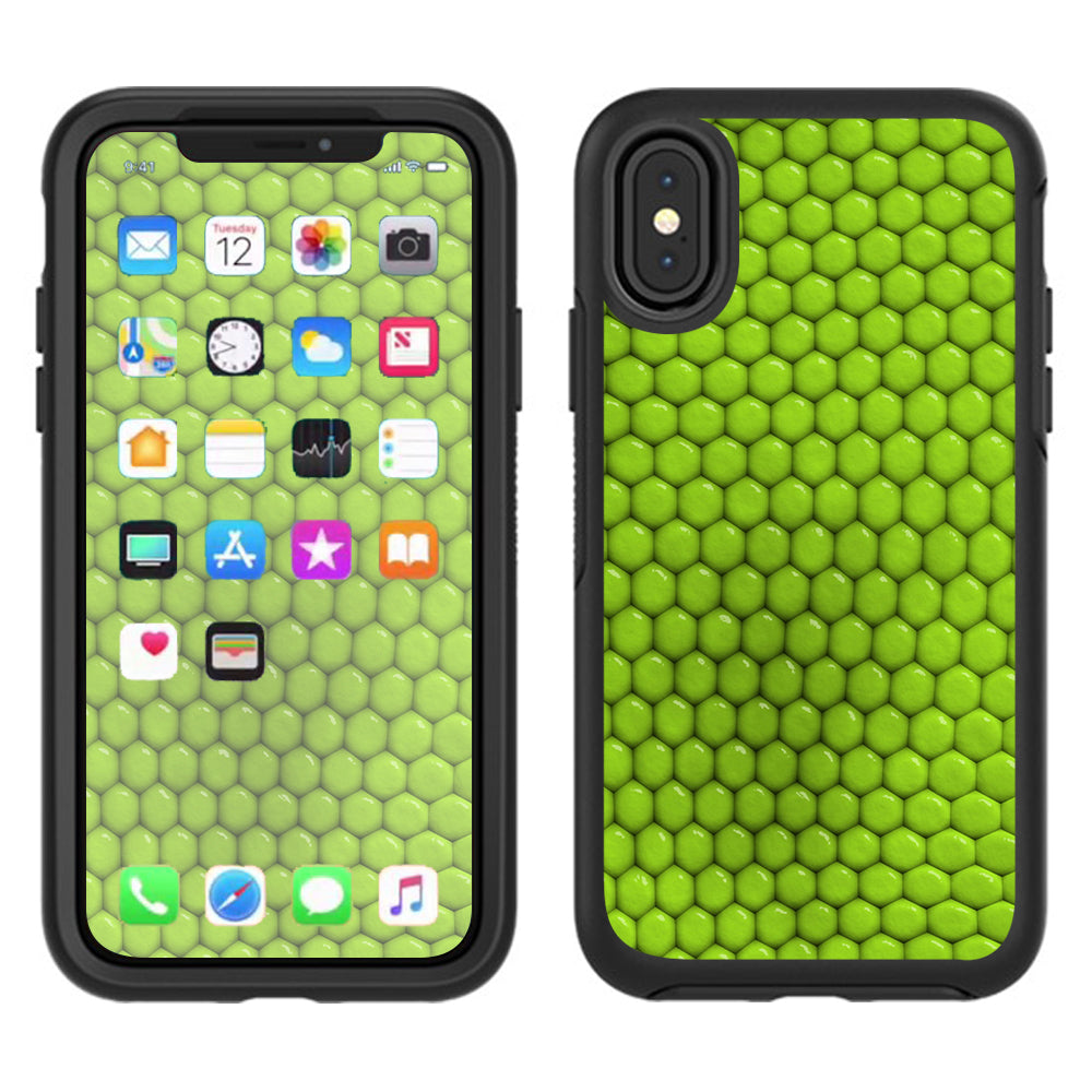  Green Beads Balls Otterbox Defender Apple iPhone X Skin