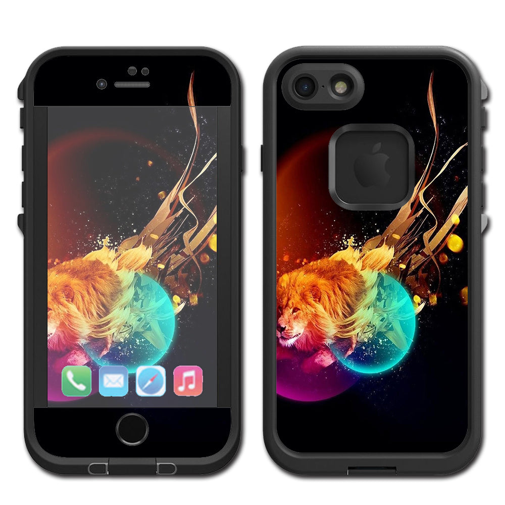  Colorful Lion Planets Lifeproof Fre iPhone 7 or iPhone 8 Skin