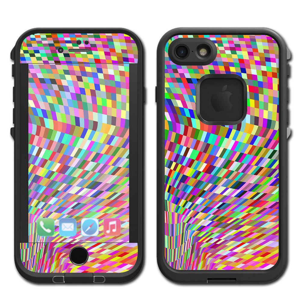  Color Checker Swirl Lifeproof Fre iPhone 7 or iPhone 8 Skin