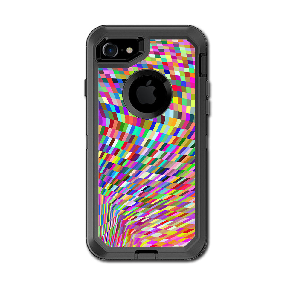  Color Checker Swirl Otterbox Defender iPhone 7 or iPhone 8 Skin