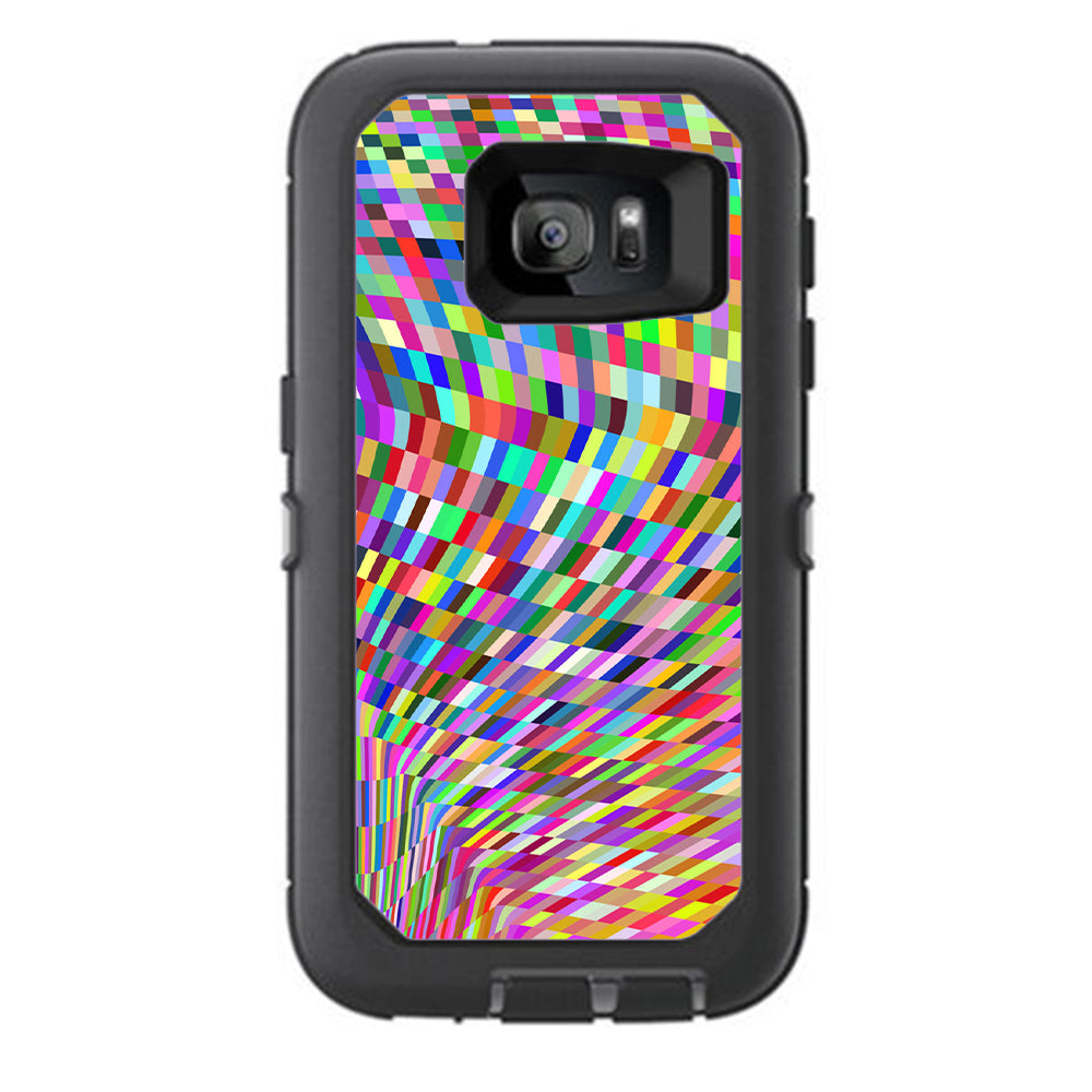  Color Checker Swirl Otterbox Defender Samsung Galaxy S7 Skin