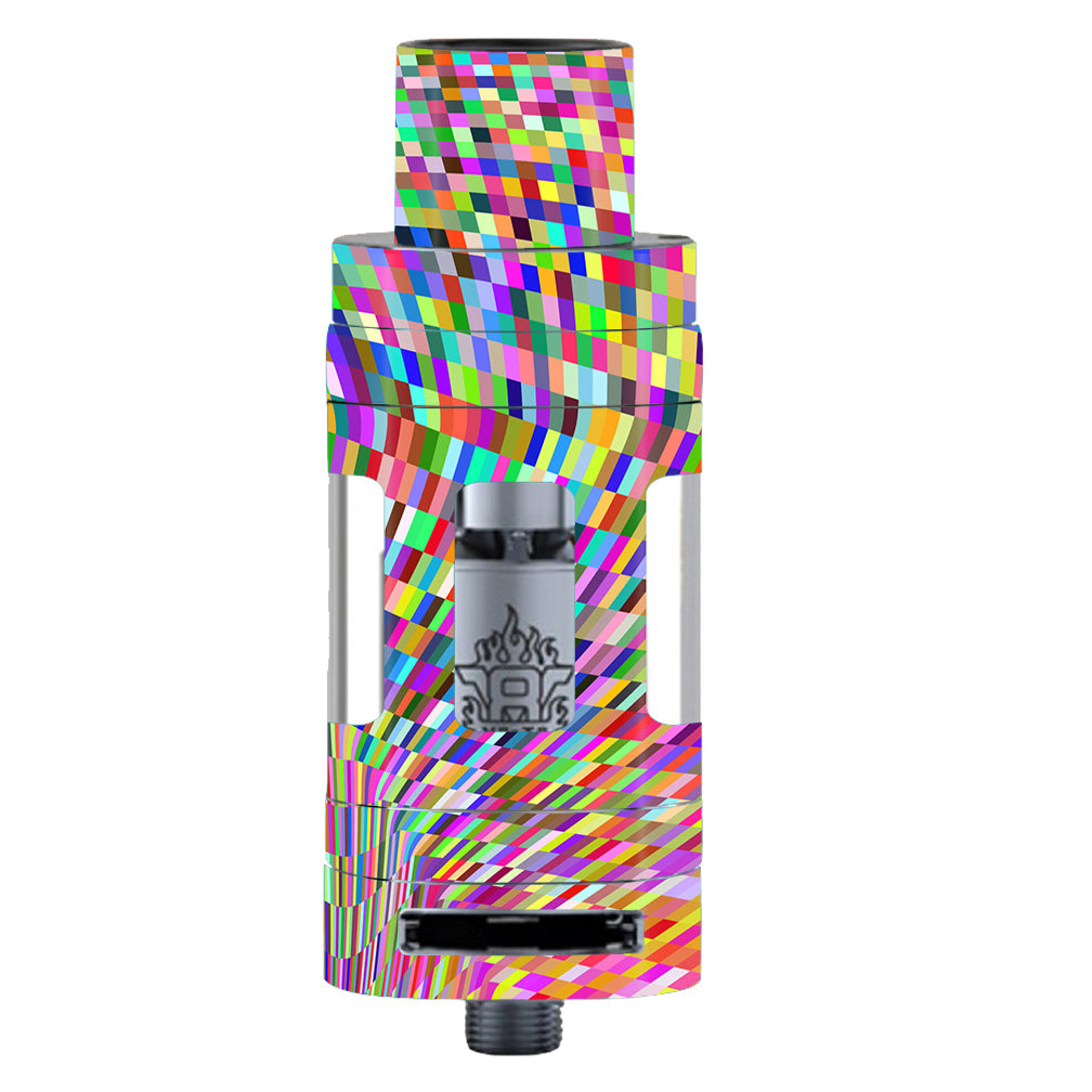  Color Checker Swirl Smok TFV8 Tank Skin