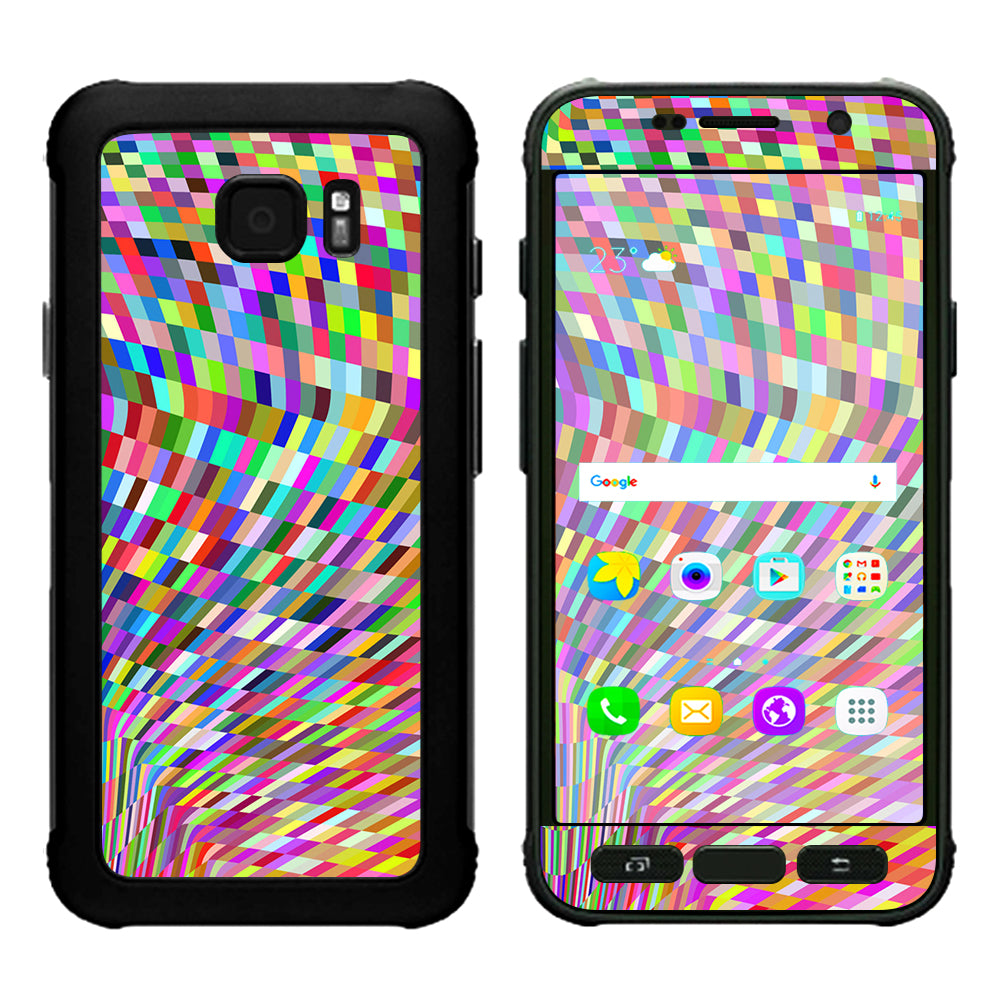  Color Checker Swirl Samsung Galaxy S7 Active Skin