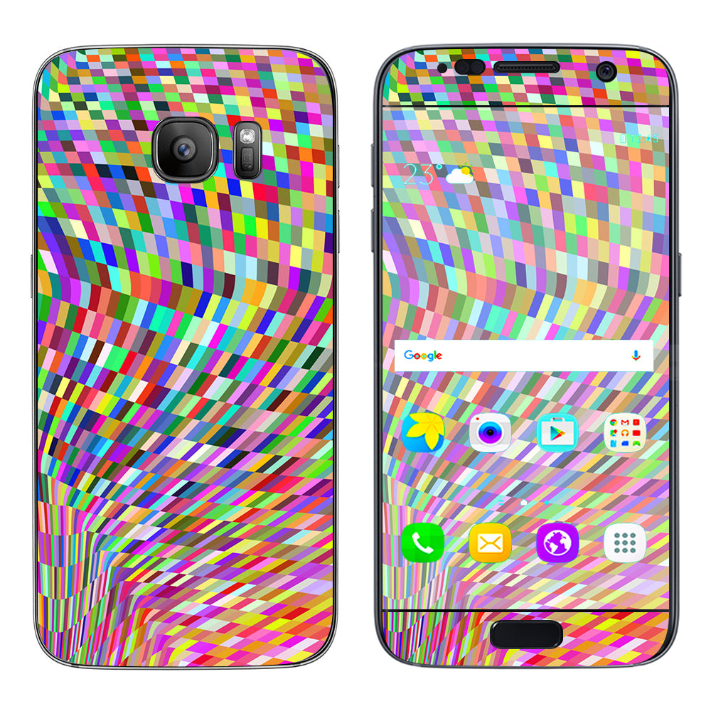  Color Checker Swirl Samsung Galaxy S7 Skin