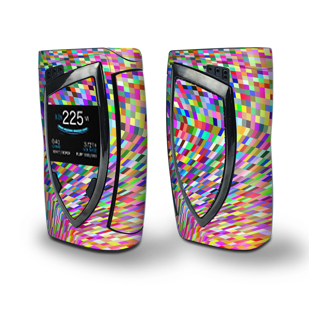 Skin Decal Vinyl Wrap for Smok Devilkin Kit 225w Vape (includes TFV12 Prince Tank Skins) skins cover/ color checker swirl