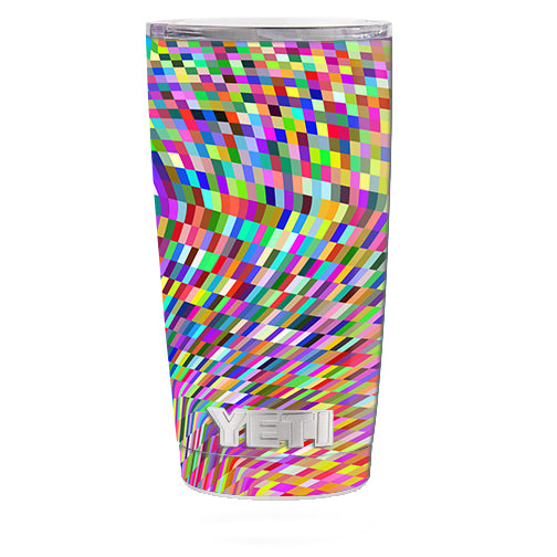  Color Checker Swirl Yeti 20oz Rambler Tumbler Skin