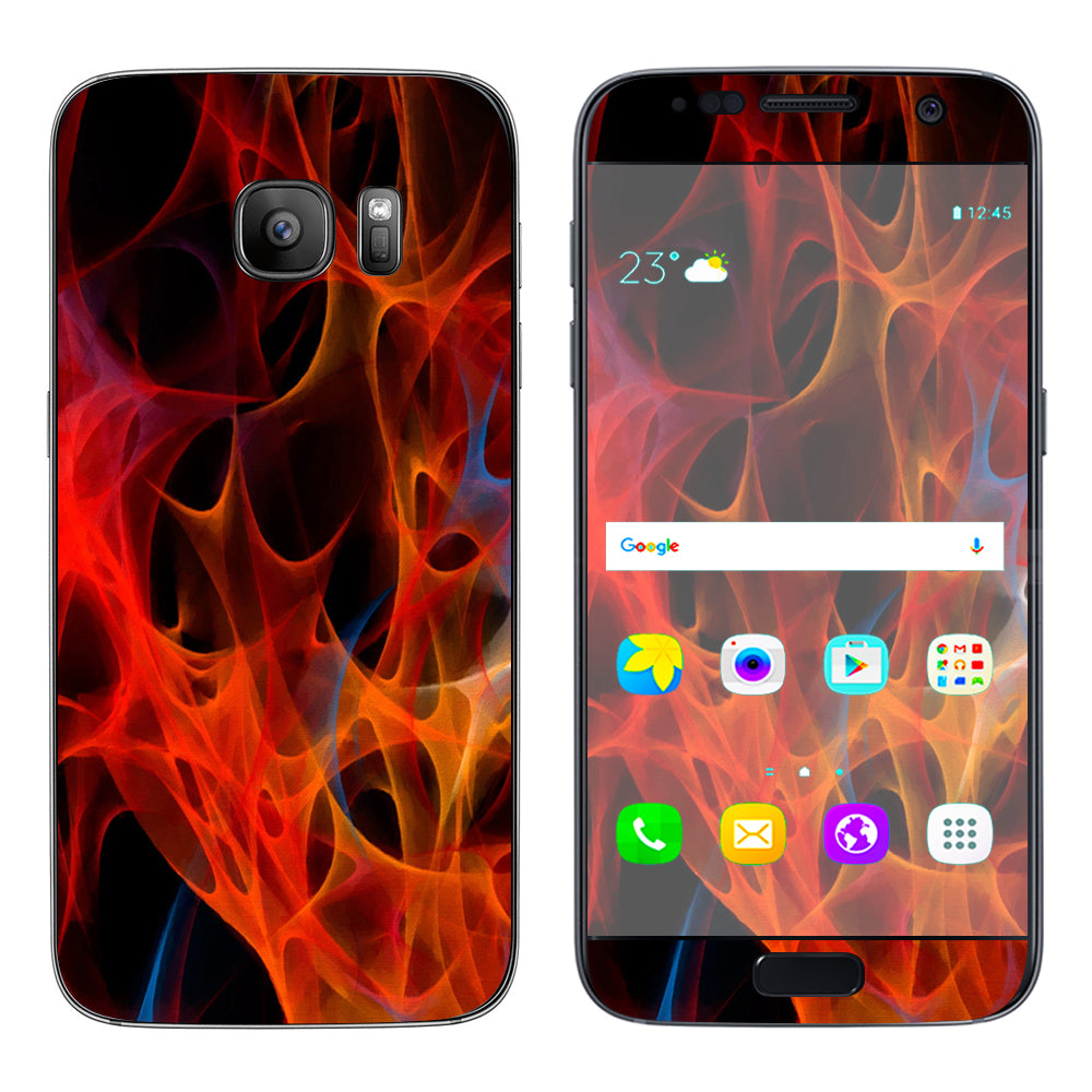  Orange Fire Samsung Galaxy S7 Skin